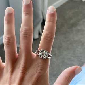 David Yurman Petite Albion Ring White Topaz